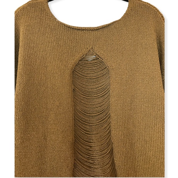 REBECCA MINKOFF Shredded Back Long Sleeve Knit Top - Picture 4 of 16